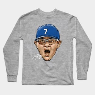 Julio Urias Los Angeles D Scream Long Sleeve T-Shirt